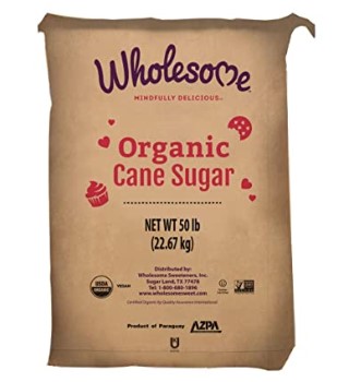 Wholesome Organic Cane Sugar Non GMO Gluten Free 50 Pound